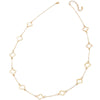 Wholesale Women's Jewelry Alloy Electroplated Flower And Four Leaf Clover Hollow Necklace