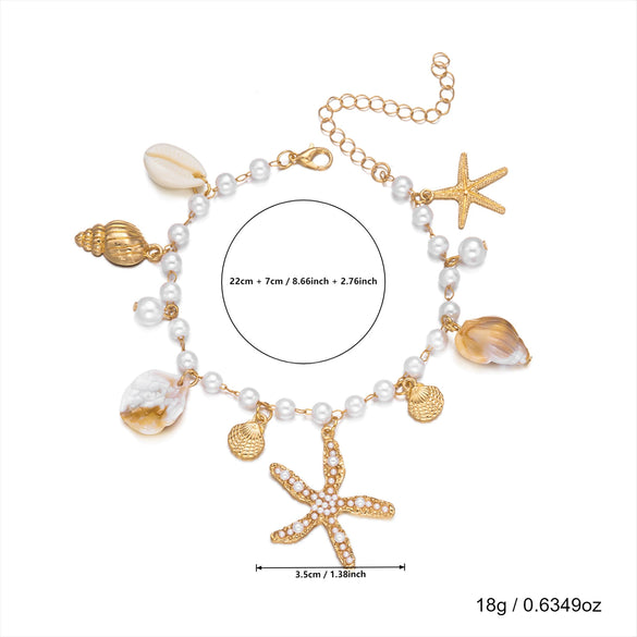 Wholesale Women's Jewelry Alloy Electroplated Geometric Animal Zodiac Shell Necklace Bracelet Anklet