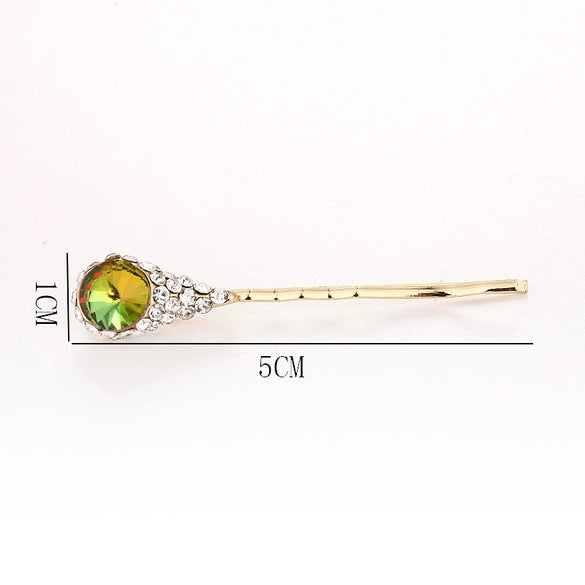 Wholesale Women's Jewelry Alloy Hair Clip With Flower Diamond Crystal Electroplating
