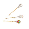 Wholesale Women's Jewelry Alloy Hair Clip With Flower Diamond Crystal Electroplating