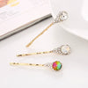 Wholesale Women's Jewelry Alloy Hair Clip With Flower Diamond Crystal Electroplating
