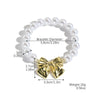 Wholesale Women's Jewelry Alloy Imitation Pearl Bow Geometric Necklace With Electroplating