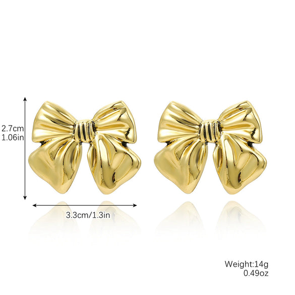 Wholesale Women's Jewelry Alloy Imitation Pearl Bow Geometric Necklace With Electroplating