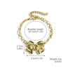 Wholesale Women's Jewelry Alloy Imitation Pearl Bow Geometric Necklace With Electroplating