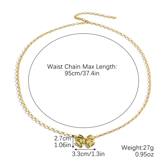 Wholesale Women's Jewelry Alloy Imitation Pearl Bow Geometric Necklace With Electroplating