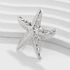 Wholesale Women's Jewelry Alloy Imitation Pearl Starfish Ring Holiday Style Geometric Electroplated