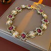 Wholesale Women's Jewelry Alloy Rhinestone Geometric Middle Ancient Vintage Round Necklace With Electroplating