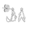 Wholesale Women's Jewelry Brass Vshaped Star Rectangular Earrings With Butterfly Buckle And Geometric Pattern Real Gold Plated And Diamond Design