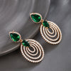 Wholesale Women's Jewelry Copper Alloy 18K Gold Plated Multizircon Earrings