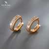 Wholesale Women's Jewelry Copper Alloy 18K Gold Plated Multizircon Earrings