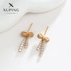 Wholesale Women's Jewelry Copper Alloy 18K Gold Plated Multizircon Earrings