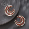 Wholesale Women's Jewelry Copper Alloy 18K Gold Plated Multizircon Earrings