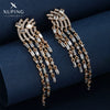 Wholesale Women's Jewelry Copper Alloy 18K Gold Plated Multizircon Earrings