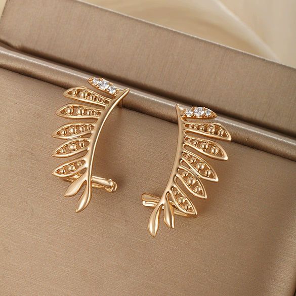 Wholesale Women's Jewelry Copper Alloy 18K Gold Plated Multizircon Earrings