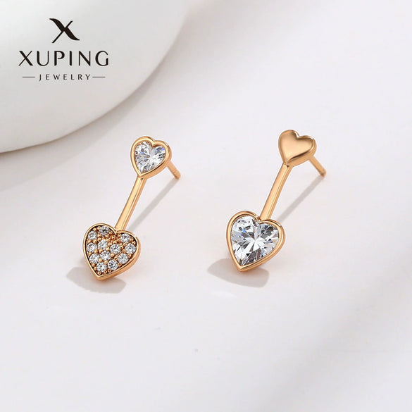 Wholesale Women's Jewelry Copper Alloy 18K Gold Plated Multizircon Earrings
