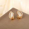 Wholesale Women's Jewelry Copper Alloy 18K Gold Plated Multizircon Earrings