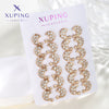 Wholesale Women's Jewelry Copper Alloy 18K Gold Plated Multizircon Earrings