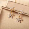 Wholesale Women's Jewelry Copper Alloy 18K Gold Plated Multizircon Earrings