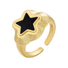 Wholesale Women's Jewelry Copper Fivepointed Star Opening Ring Electroplated