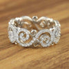 Wholesale Women's Jewelry Copper Flower Geometric Inlaid Zircon Ring