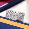 Wholesale Women's Jewelry Copper Flower Geometric Inlaid Zircon Ring