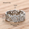 Wholesale Women's Jewelry Copper Flower Geometric Inlaid Zircon Ring