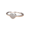 Wholesale Women's Jewelry Copper Heartshaped Geometric Zircon Ring