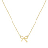 Wholesale Women's Jewelry Copper Plated Gold Bow Clavicle Chain