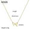 Wholesale Women's Jewelry Copper Plated Gold Bow Clavicle Chain