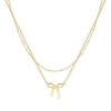 Wholesale Women's Jewelry Copper Plated Real Gold Bow Necklace
