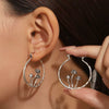 Wholesale Women's Jewelry Copper Vintage Retro Plant Flower Carved Branch Mushroom Pendant Earrings And Ring