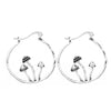 Wholesale Women's Jewelry Copper Vintage Retro Plant Flower Carved Branch Mushroom Pendant Earrings And Ring