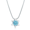 Wholesale Women's Jewelry Creative Snowflake Inlaid Zircon Necklace With Geometric Design And Electroplating Treatment