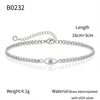 Wholesale Women's Jewelry Cuban Chain Bracelet Copper Electroplated Geometric Devil's Eye Zircon Retro Style