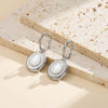 Wholesale Women's Jewelry Earrings And Necklaces With Original Design Geometric Shape Motherofpearl And Titanium Steel Vacuum Real Gold Plating