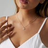 Wholesale Women's Jewelry Fan Shaped Pendant Clavicle Chain Zircon Necklace Copper Plated With Real Gold Geometric Style Electroplated