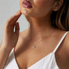 Wholesale Women's Jewelry Fan Shaped Pendant Clavicle Chain Zircon Necklace Copper Plated With Real Gold Geometric Style Electroplated
