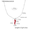 Wholesale Women's Jewelry Ferris Wheel Four Leaf Clover Red Chili Pendant Necklace In Stainless Steel With Enamel Glaze And Electroplating