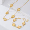 Wholesale Women's Jewelry Geometric Fiveleaf Clover Alloy Electroplated Accessories