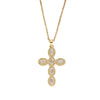 Wholesale Women's Jewelry Geometric 18K Gold Plated Titanium Steel Cross Pendant Ochain Necklace