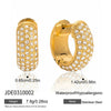 Wholesale Women's Jewelry Geometric Stainless Steel 18K Gold Electroplated Earrings