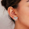 Wholesale Women's Jewelry Light Luxury Copper Gold Plated Bow Tie Earrings