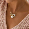 Wholesale Women's Jewelry Light Luxury Geometric Style Stainless Steel Imitation Pearl Necklace With Electroplating