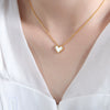 Wholesale Women's Jewelry Light Luxury Love Water Drops Bell Natural Shell 316L Stainless Steel 18K Gold Plated