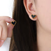 Wholesale Women's Jewelry Light Luxury Love Water Drops Bell Natural Shell 316L Stainless Steel 18K Gold Plated