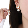 Wholesale Women's Jewelry Light Luxury Love Water Drops Bell Natural Shell 316L Stainless Steel 18K Gold Plated