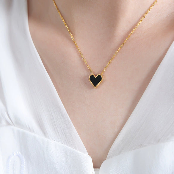 Wholesale Women's Jewelry Light Luxury Love Water Drops Bell Natural Shell 316L Stainless Steel 18K Gold Plated