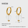 Wholesale Women's Jewelry Natural Crystal Semiprecious Stone Stainless Steel Heart Geometric Gold Plated Beaded Necklace Bracelet Earrings Accessories