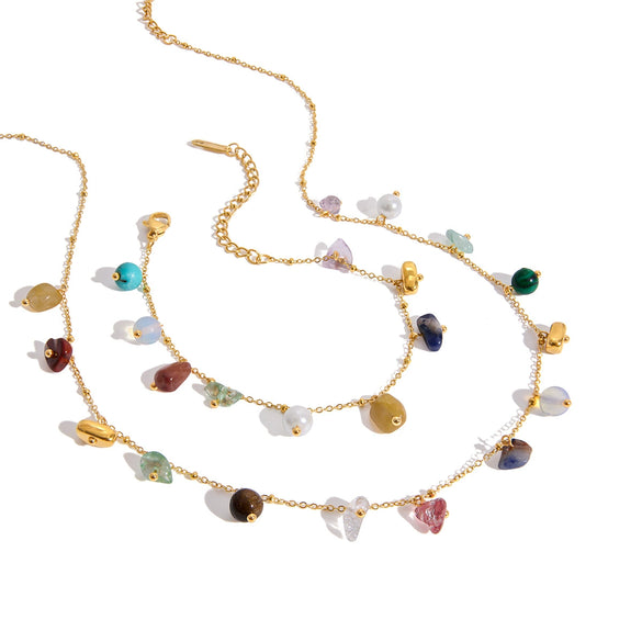 Wholesale Women's Jewelry Necklaces And Bracelets Ancient Geometric Style With Stars Sun And Moon Clouds Universe Patterns Stainless Steel And Titanium Steel Electroplated