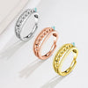 Wholesale Women's Jewelry Ring S925 Silver Geometric Electroplated Simple Wave Point Beaded Open Ring